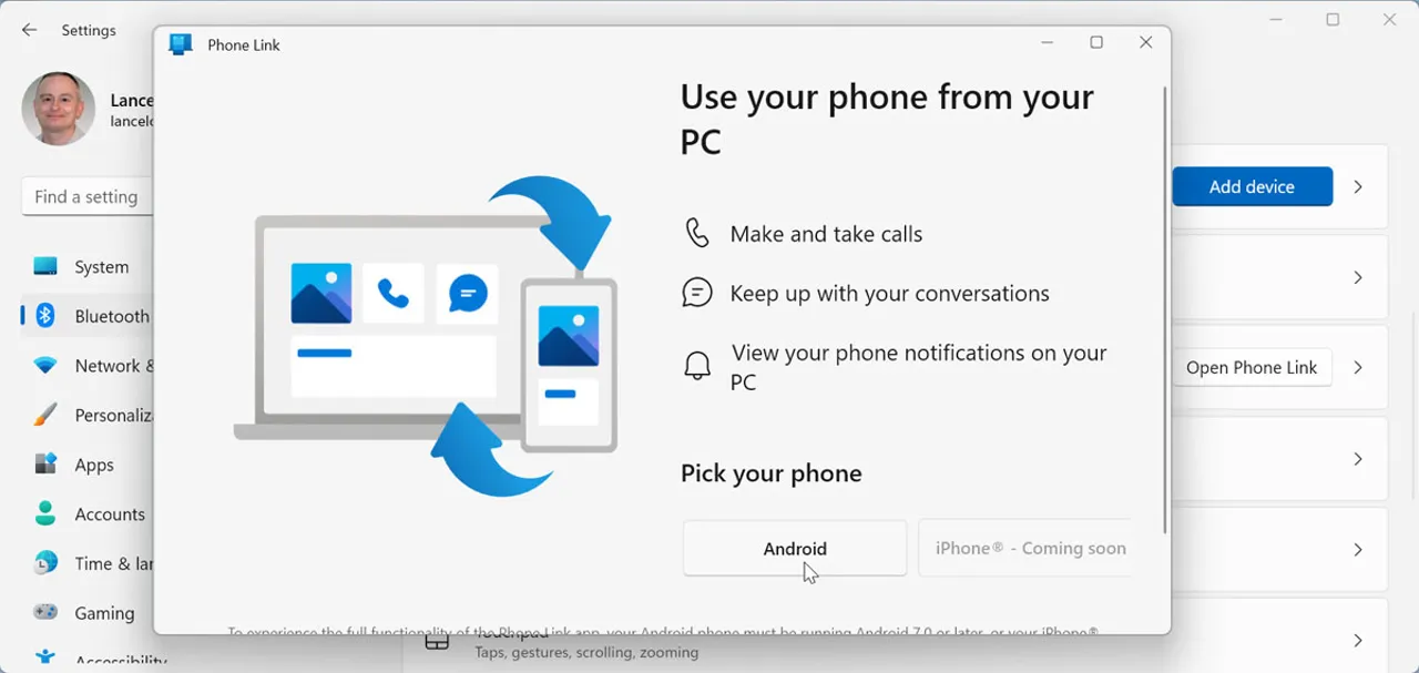 Thumbnail of aka.ms/PhoneLink: Connect Your Phone to Microsoft Windows 10 & 11